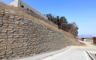 CFGTR 블록식 경관옹벽 절토부